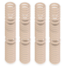 100 STÜCKE Natur Holzringe zum Basteln 55 Mm Spitzen Ringe Massiv Holz Ringe zum Basteln, Verbindungs StüCke, Schmuck Herstellung