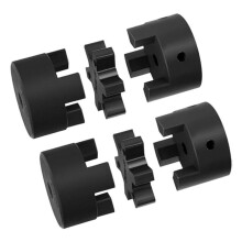 2Sets Flexible 3Pcs Coupling Coupler and Rubber Spider Jaw Coupling for Wood Splitter Mixing Industrial Equipment Kit