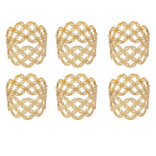 Serviettenring-Kollektion, Dekoratives 6-Teiliges Set für Stoffservietten, Serviettenhalter, KüChendekoration und Hochzeitsdekorationen C