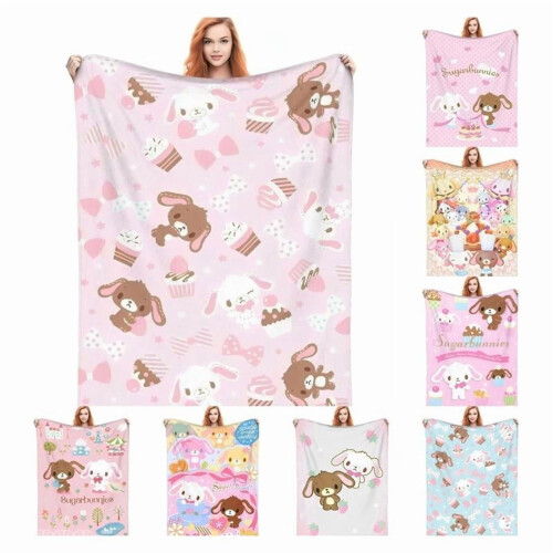 Coperta in flanella Sugarbunnies per divano, trapunta sottile, super calda e soffice 1