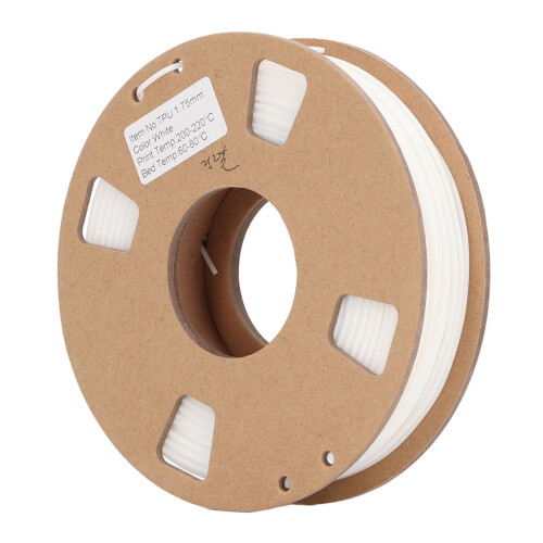 Λευκή εκτύπωση Tpu Filament3D Ανθεκτικό & Υψηλή ακαμψία, χαμηλή παραμόρφωση, χωρίς 1