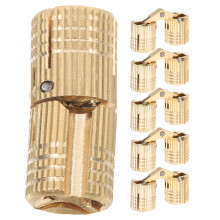 6Pcs Golden Brass Hidden Cabinet Hinges Quiet Smooth Open for Home Use