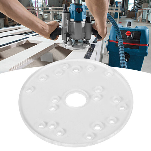 High Quality Acrylic Router Base Plate For Precision Work, Includes Brass Centering Pin And Screws Easy Installation Transparent Design Versatile 2