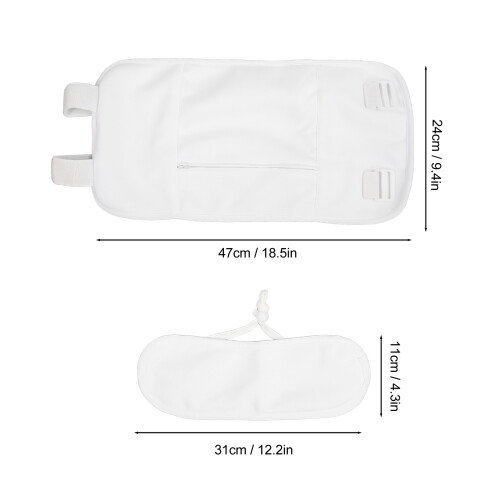 Castor Oil Pack Set with Adjustable Straps, Cotton, Washable, Reusable 1