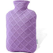 Wärmflasche mit Bezug, Wärmekissen zur Schmerzlinderung (2 Liter), Heizkissen, Handwärmer, Wärmebett. Klassisch. BPA-frei. Farbe: Grün.