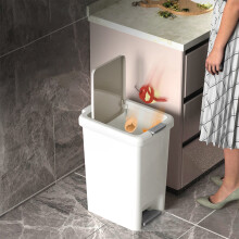 8-Liter-Fußabfalleimer mit Deckel – Kompakt, geruchsdicht, fleckenabweisend, leicht zu reinigen, für Bad/Küche/Schlafzimmer, 19,5 x 27 x 30,5
