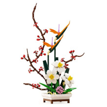 Narzissenstrauß-Bausets, Bonsai-Botanische Kollektion, kompatibel mit Lego, Blumen-Heimdekoration für Erwachsene und Mädchen