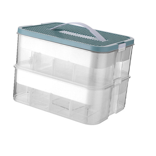 Building Blocks Storage Case with Dustproof Lid Stackable Toy Boxes for Lego Sturdy and Portable Adjustable Storage Compartments Transparent 1