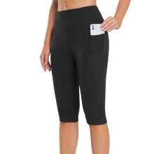 50% korting op Lenago damesleggings tot op de knie, hoge taille, geschikt voor yoga, workouts en andere activiteiten, capri's met zakken voor een