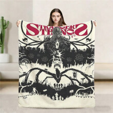 Manta gótica STRANGER con calaveras demoníacas y dados, regalo fantástico para Halloween, manta duradera para acampar y viajar para los amantes de