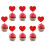 Love Heart Cupcake Toppers Red 12 pcs 1