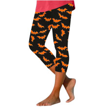 Leggings de Halloween para mujer, de cintura alta, estilo atlético, suaves y elásticos, estampados, ideales para gimnasio y yoga.