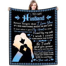 Manta de lã supermacia para esposa – Presente romântico de Dia dos Namorados/Aniversário, 76 x 102 cm, ideal para casais e decoração de