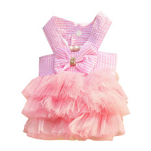 YUEHAO Hundepullover für kleine Hunde, Ballonrock, Cowboy-Kleid, Hundekleid, Prinzessinnenkleider für Hunde, Haustier-Hundebekleidung (Rosa, M)