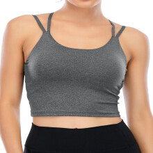 Zomerse crop tops, gewatteerde sportbeha's voor dames, lange camisoles, casual tanktops, vestjes, mouwloze crop tops
