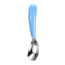 Nieuw in 2026: Baby lepel (1/2 stuk) van 316L roestvrij staal voor het leren zelfstandig eten – geschikt voor thuisgebruik
