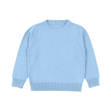 Baby Kleinkind Jungen Pullover Mädchen Strickpullover Sweatshirt Kinder Langarm Rundhals Einfarbige Freizeitoberteile Hellblau 3-4 Jahre