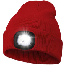 USB-uppladdningsbar LED-mössa med handsfree-pannlampa, stickad nattlampa – kompatibel med män, pappa, make