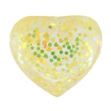 Pelota antiestrés blanda de goma con forma de corazón para San Valentín, 6 cm (2,36"), con purpurina. Juguete antiestrés para adultos. Alivio de