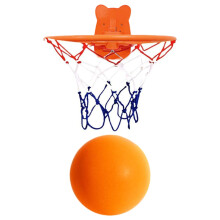 Panier de basket silencieux d'intérieur pour enfants et tout-petits – Fixation murale, dribbles silencieux, sans bruit, compatible avec les