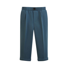 Baby- en peuterbroek (single) en skinny chino broek met stretch, effen kleur, strepen, schooluniformbroek, blauw, 12-18 maanden