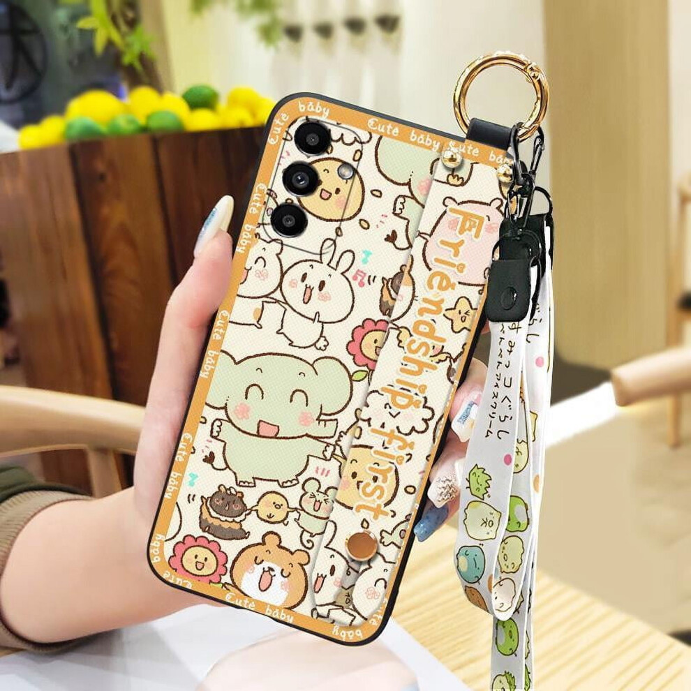 Shockproof Phone Case For Samsung Galaxy A14 5G/4G/Sm-A146p With Kickstand, Wrist Strap & Anti-Dust Silicone Cover 9340959416691