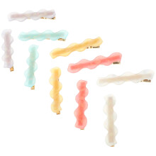 Haarspangen für Damen, verschiedene Farben, Acetat, Metall, Alligatorclips für feines Haar, 10 Stück