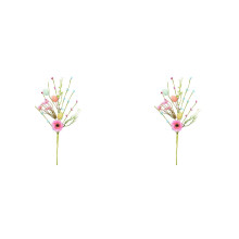15,75 inch lente paasei bloemenprikkers, kunstmatige takjes met kleurrijke eieren en bloemen – vaasvulling, tafelstuk, krans, woondecoratie (2