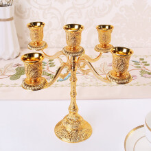Ludlz Metall-Kerzenhalter mit 1/3/5 Armen, ideal für Dinner, Hochzeit und Partys, Tischdekoration