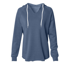 Oversized Damen-Kapuzenpullover, fleecegefüttert, Kapuze mit Kordelzug, V-Ausschnitt, lange Ärmel, lässiger Pullover – Einheitsgrößen