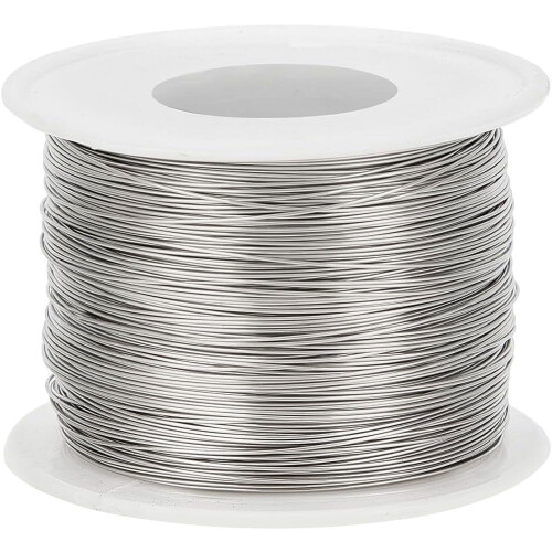 24Gauge524FT304Σύρμα σύνδεσης από ανοξείδωτο χάλυβα για κατασκευή κολιέ, βραχιόλι και