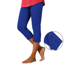 Női capri leggings2026Lezser cipzáras, térdig érő, rövid nadrág, nyári ruhák nőknek, könnyű nyári nadrág, kék capri nadrág