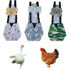 Conjunto de 3 fraldas laváveis para galinhas, patos e gansos, com laço, em tecido impermeável. Compatíveis com galinhas, patos e gansos.