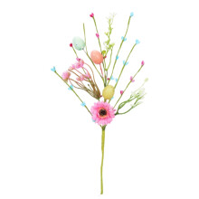 4 stuks paasbloem-eiprikkers, 40 cm lange kunstbloemen, paastakken, lentestelen voor paastafeldecoratie, feestdecoratie, huisdecoratie en