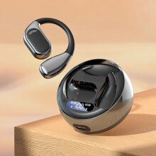 Smarta översättningshörlurar trådlösa hörlurar - Öppna brusreducerande Bluetooth-hörlurar med skärm utan in-ear