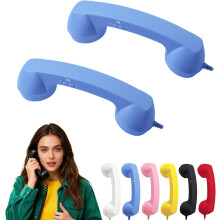 Słuchawka telefoniczna typu C Retro, kompatybilna z iPhone'em i Androidem, retro/przewodowa z mikrofonem, odbiornik do wideokonferencji mobilnych