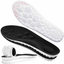 Morrat-innersula, Super Soft4d Cloud Technology-innersula, 4d Cloud-innersulor för kvinnor/män, Ultra Comfort-innersulor, för fotstöd (svart, M)