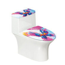 Ensemble de 2 housses de siège de toilette douces pour accessoires de salle de bain, compatibles avec toutes les formes de toilettes. Housse