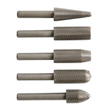FRCOLOR Liten elektrisk stålfil stålslipehode metallbearbeidingsverktøy 6 x 1,1 x 1,1 cm sølv