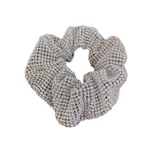 Elegant coc de păr strălucitor, elastic de păr supradimensionat, elastic elegant pentru coadă de cal, suport pentru femei