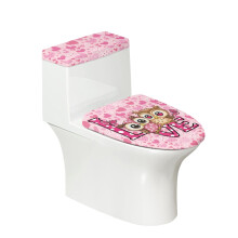 Owl Heart Stretch Toilet Seat Cover Set Polyester 3 Pack