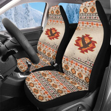 Housses de sièges avant auto (2 pièces), dossier haut, antidérapantes, motif aztèque/tribal/aigle, taille universelle pour SUV, berlines, camions