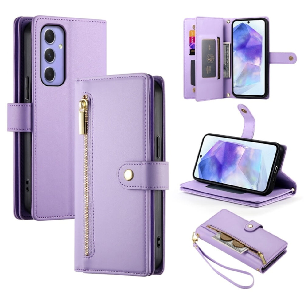 Leather Wallet Case For Samsung Galaxy A55 5G Purple 913211584866