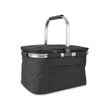 Insulated Picnic Basket 30L Black 16.9x11x9.8 in