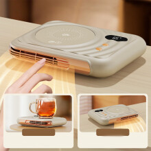 Wireless Mug Warmer with Temp Control & Auto Shut-Off, Compatible with Coffee Cups, Tea, Milk – 2-in-1 Desk Heater for Home Office