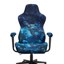 Turtle Gaming Chair Cover with Armrest Covers, Removable & Easy Install – Compatible with Office Chairs