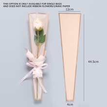 50PCS Single Rose Flower Wrapping Bags Tanabata Valentine Day Flower Sleeve Bag Bouquet Rose Bag, Pink