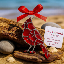 Sea Glass Bird Ornament 2D Hanging Decoration