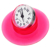 Multifunctional Home Clock Waterproof Suction Cup Modern for Kitchen Bathroom 1Pack