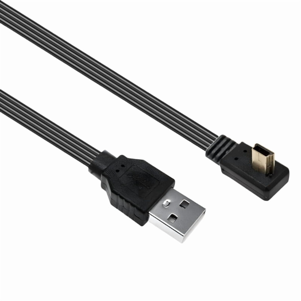 Mini Usb To Usb Right Angle Cable Usb 2.0 Silicone Flat Wire Supports 5V 2A Charging 480Mbps Data Transfer Cable 9353595676596